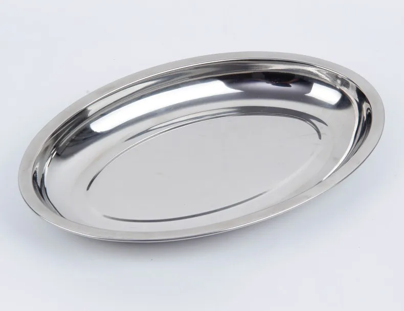 Cheap 3062cm Stainless Steel Oval Serving Tray,Restaurant Oval Shape