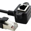 90 degree right angle RJ45 Male to 90-Degree Female Screw Panel Mount Ethernet LAN Network Extension Cable