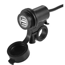 Мотоцикл Зарядное устройство гнездо водонепроницаемый мотоцикл руль управления для мотоциклов адаптеры питания Dual USB зарядное устройство