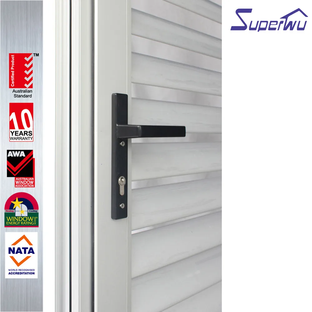 strong quality adjustable aluminum rolling shutter patio doors for living room