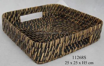 Artex Thanglong Natural Rattan Bamboo Storage Trays Square Mini Artex Thanglong Natural Rattan Bamboo