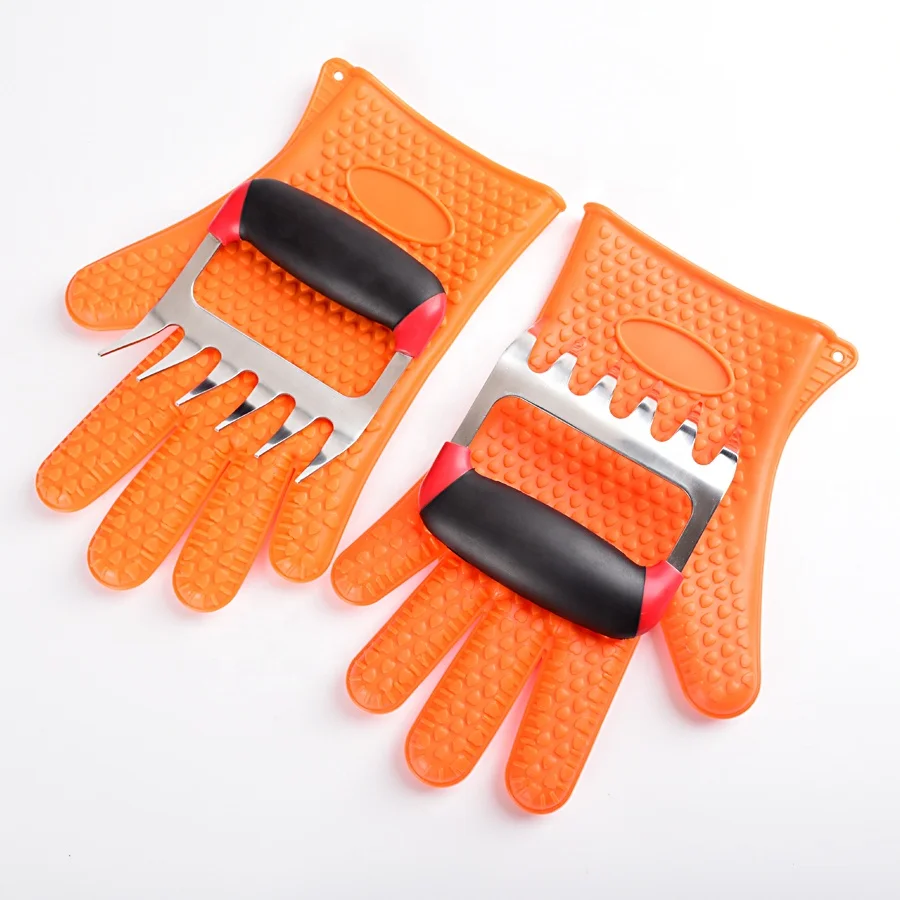 Bbq Gloves Meat Claw Accessories Heatresistant Silicone Glove Meat