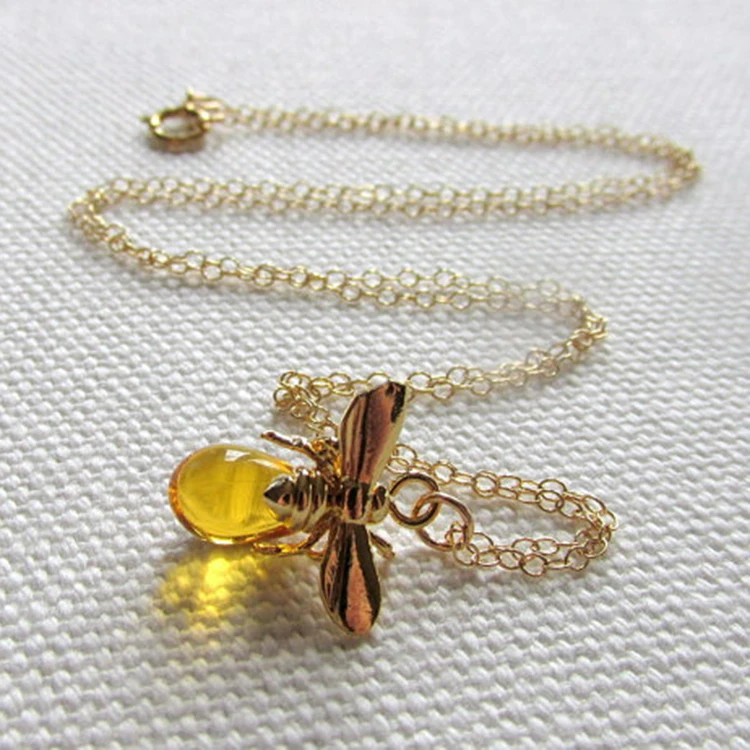 Honey Gold Bee Tiny Charm 14k Gold Fill 