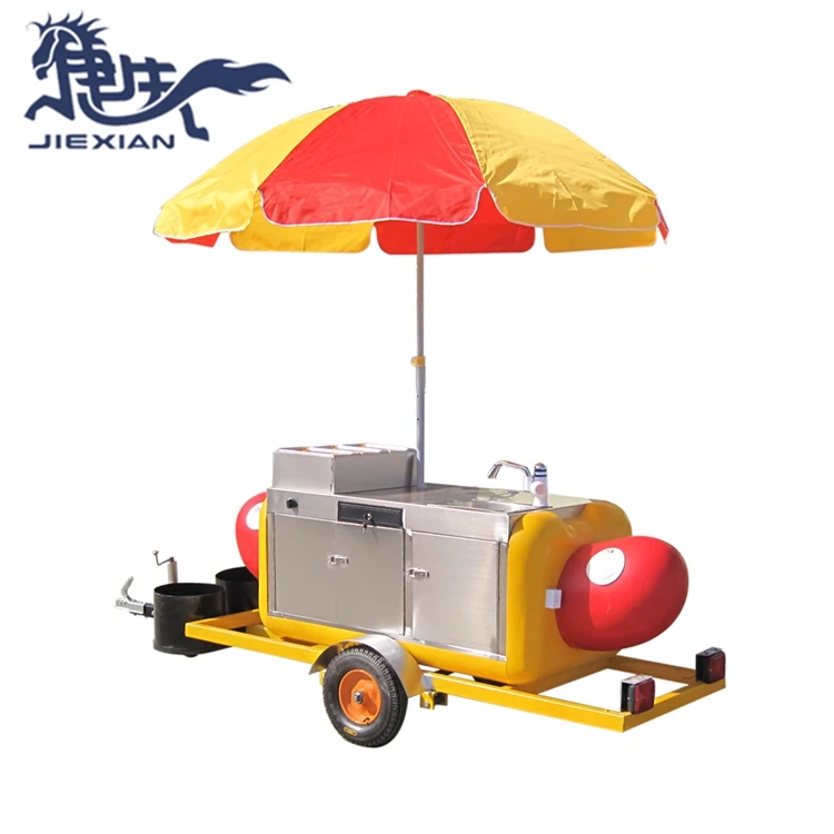 Jxhs230 Low Price Food Cart Umbrella / Food Trolley Cart / Hotdog Food