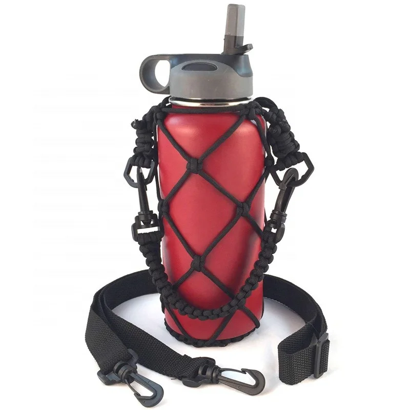 Survival Paracord Weave Durable Camping Water Bottle Holder Paracord