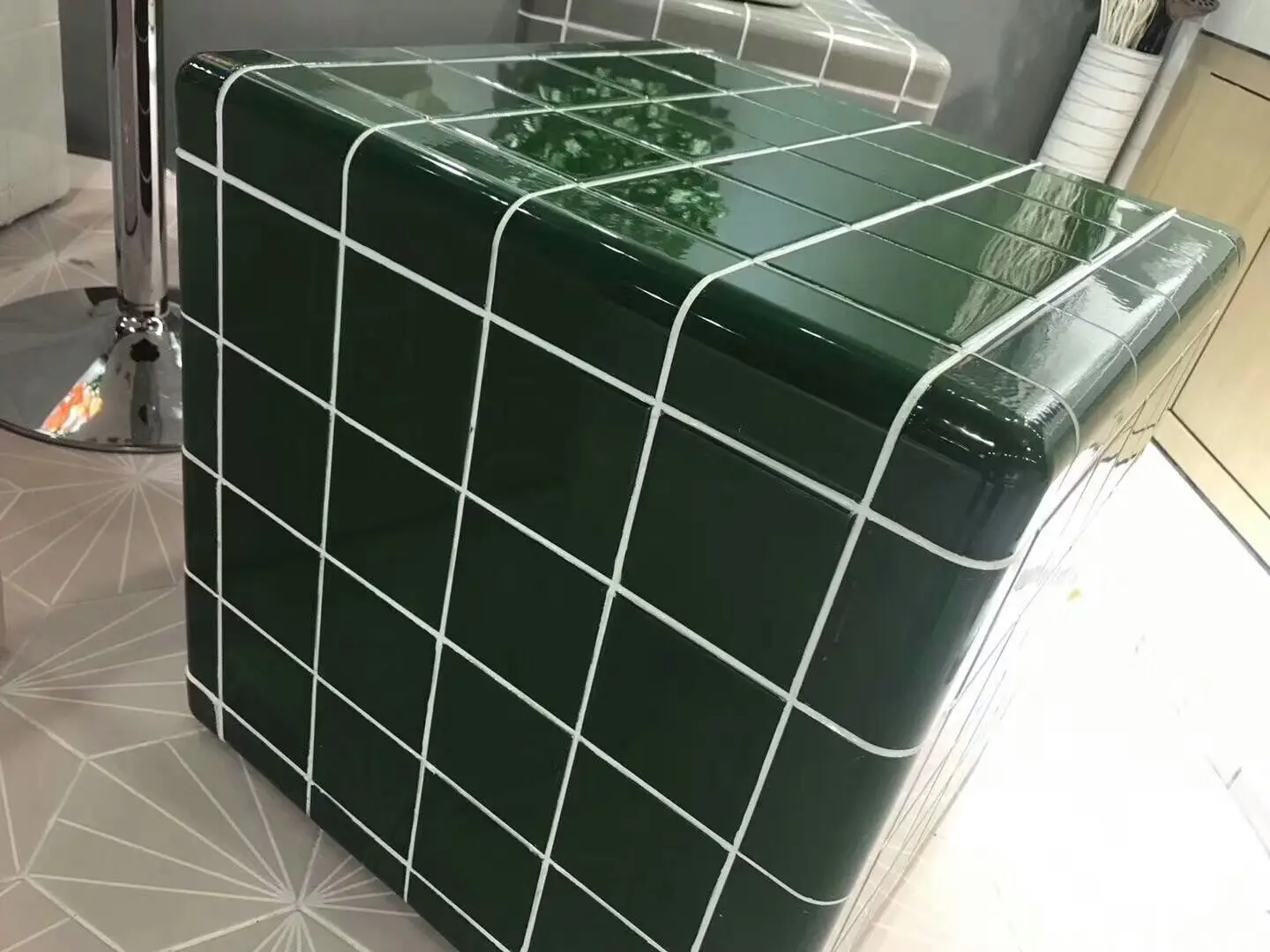 Dark Green Color Flat Glossy 10x10 Interior Wall Tile Buy Ceramic