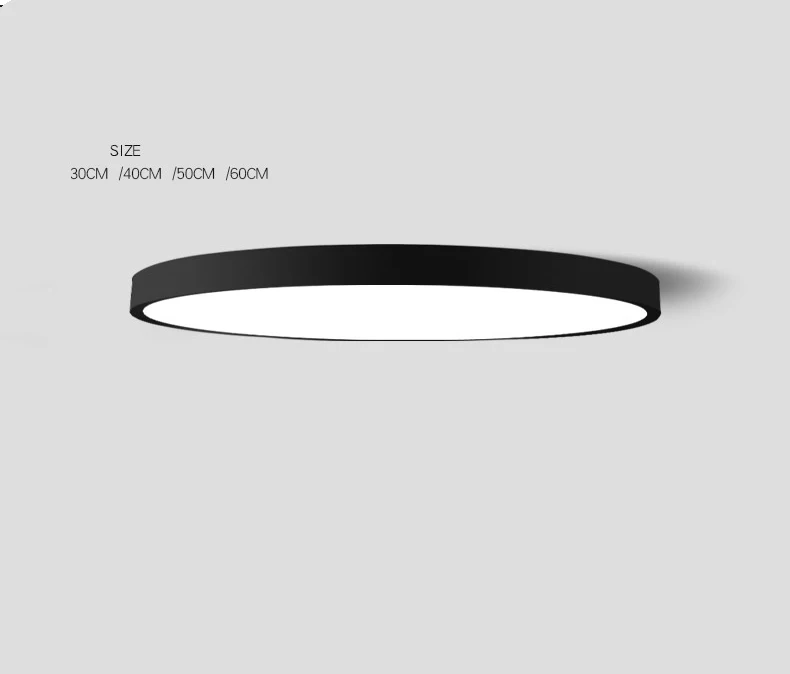 Modern slim round flush mount light with control remote ideal for office bedroom ultra thin LED ceiling light
