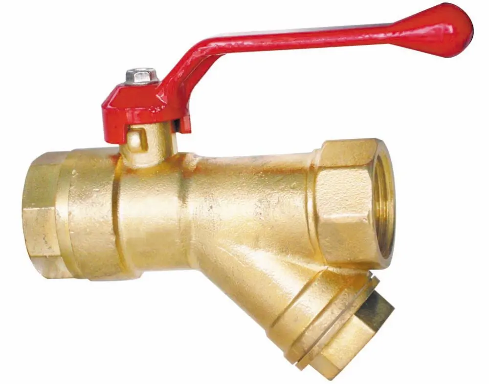 Customization Y Type Strainer Brass Ball Valve With Strainer/filter