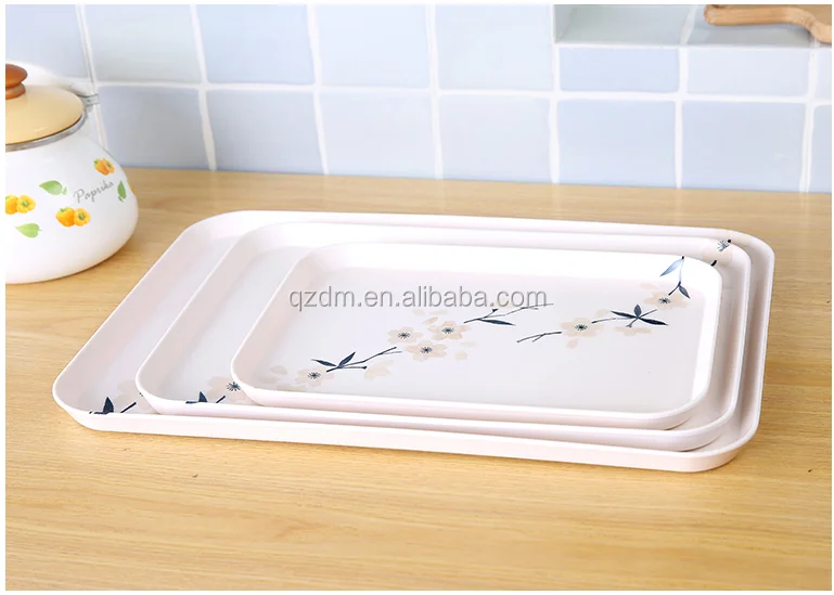 Custom-made melamine Rectangle tray 3pcs