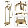 Upscale gold plated freestanding classic telephone bathtub faucet