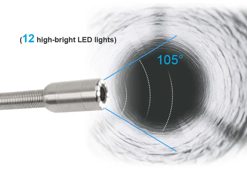 high resolution portable drain inspection camera with recording video