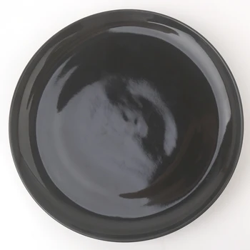 8 Inch Black Color Ceramic Porcelain Dessert Plates - Buy Black Plate ...