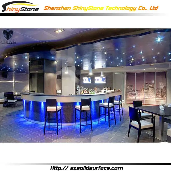 Translucent Light Blue Led Lighting Artificial Marble/stone Solid