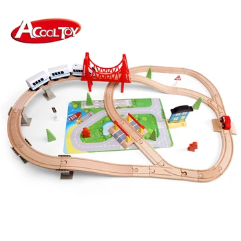 train track wooden set