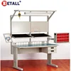 ESD rubber mat steel MDF work table with modular ESD accessories for computer assembly workshop