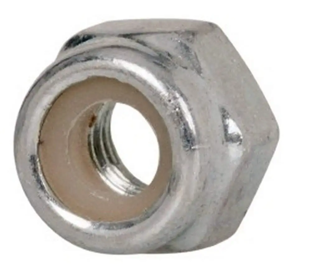 M4x0.70 Metric Coarse, Grade 8 Steel Hex Lock Nut with Nylon Insert 7mm Width Across Flats, 5mm High, Right Hand Thread, Zinc-Plated Finish