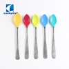 Cathylin Colorful Silicone Children Cutlery Set Stainless Steel Handle Kids Flatware Children Sized Flatware With Infant Spoon
