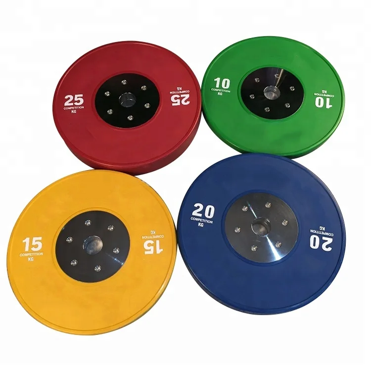 Most Popular Colorful Fit Weightlifting Rubber Bumper Weight Plate
