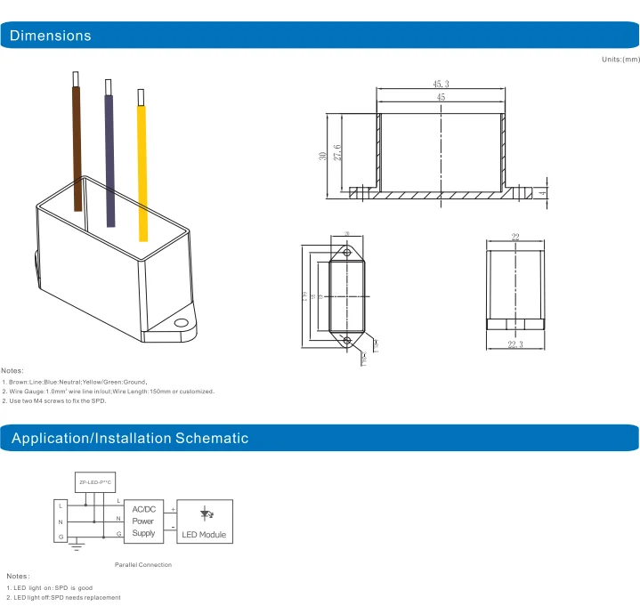 Alibaba new 6ka IP67 LED surge protection device