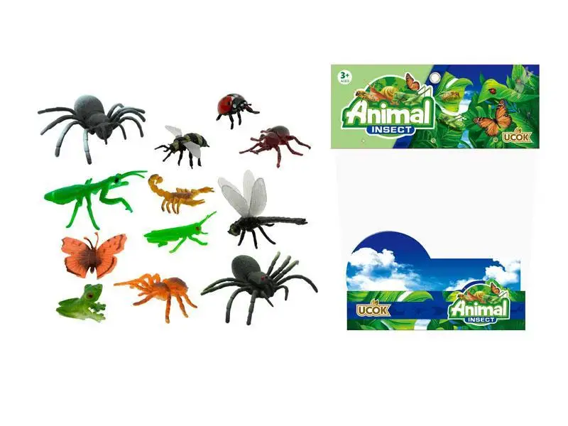 12 pcs PVC Insect Figures Bugs For Child Kids Gift Toy UK Stock 