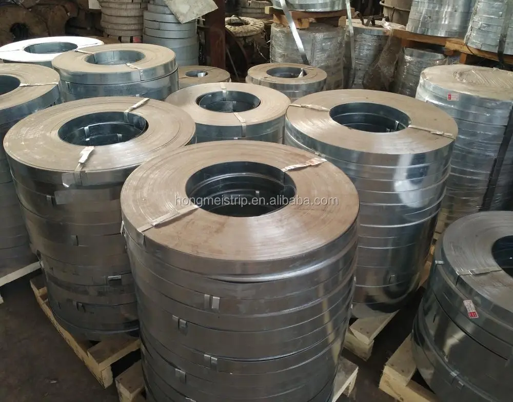 Professional Steel Factory supply 800KG/mm2 Blue black zinc coated steel strip 1-1/4 (32mm)