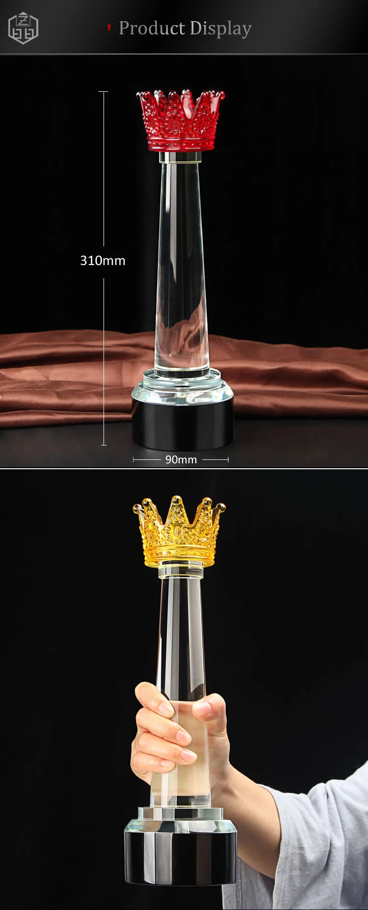 Customize Modern Crystal Crown Trophy For Business Souvenir Buy Crown