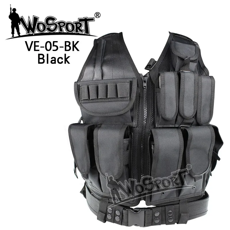 Wosport Cheap Military Molle Ak Tactical Mesh Vest Paintball Vest For