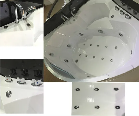 Hot sale corner massage bathtub whirlpool bathtub
