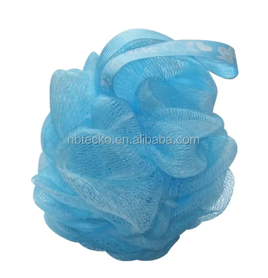 Custom Logo Flower Mesh Pouf Bath Mesh Sponge Buy Custom Logo Flower