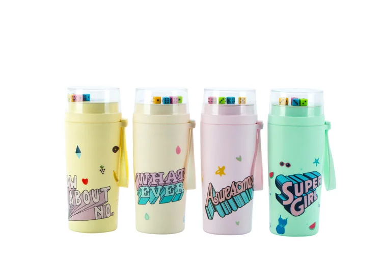 Creative Design Double Wall Glass Bottle For Kids, School Water Bottle Wholesaler