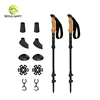 High quality Outdoor Walking mountaineering Hiking cork Grip 7075 Aluminum outer lock Walking sticks