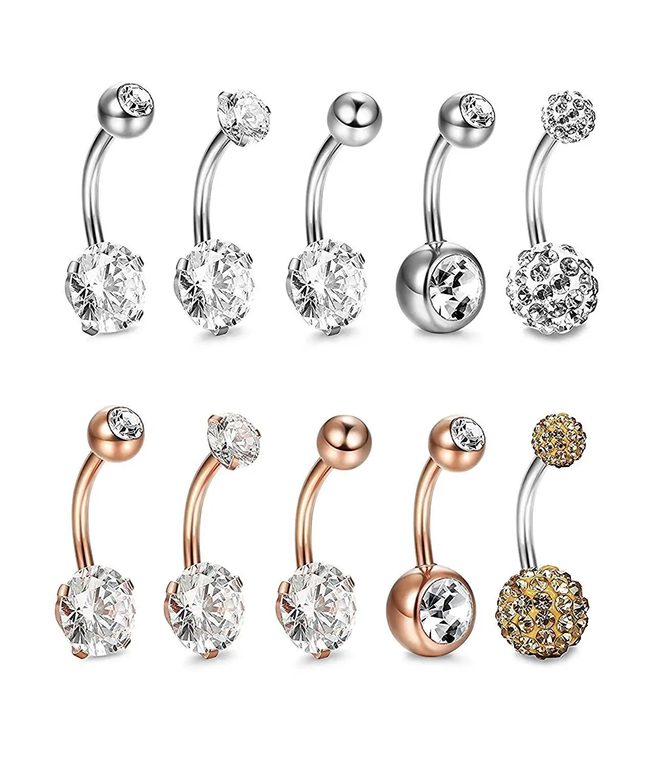 G23 Titanium Body Jewelry Cz Belly Button Ring Navel Piercing Buy