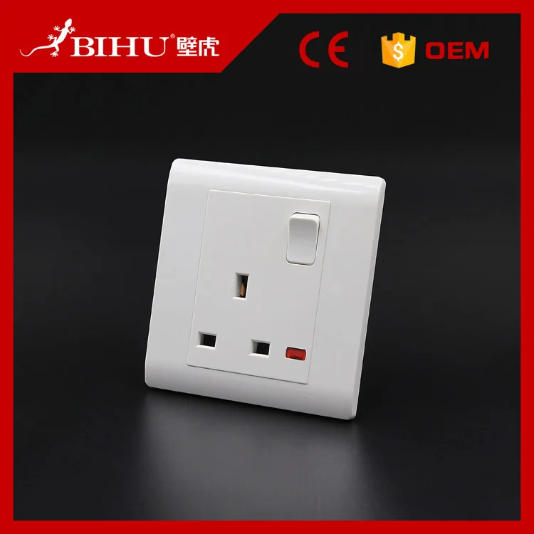 BIHU Home and hotel Wall socket 13A single socket with switch UK