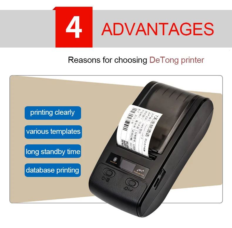 Detongdt60s Rfid Asset Tags Printer Thermal Transfer Printer For