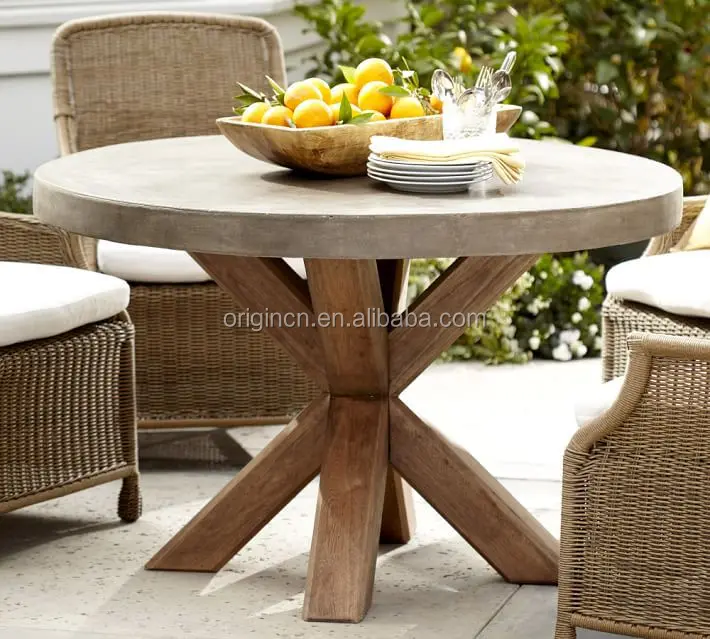 Industrial look 2015 new design patio outdoor concrete top pine ...
