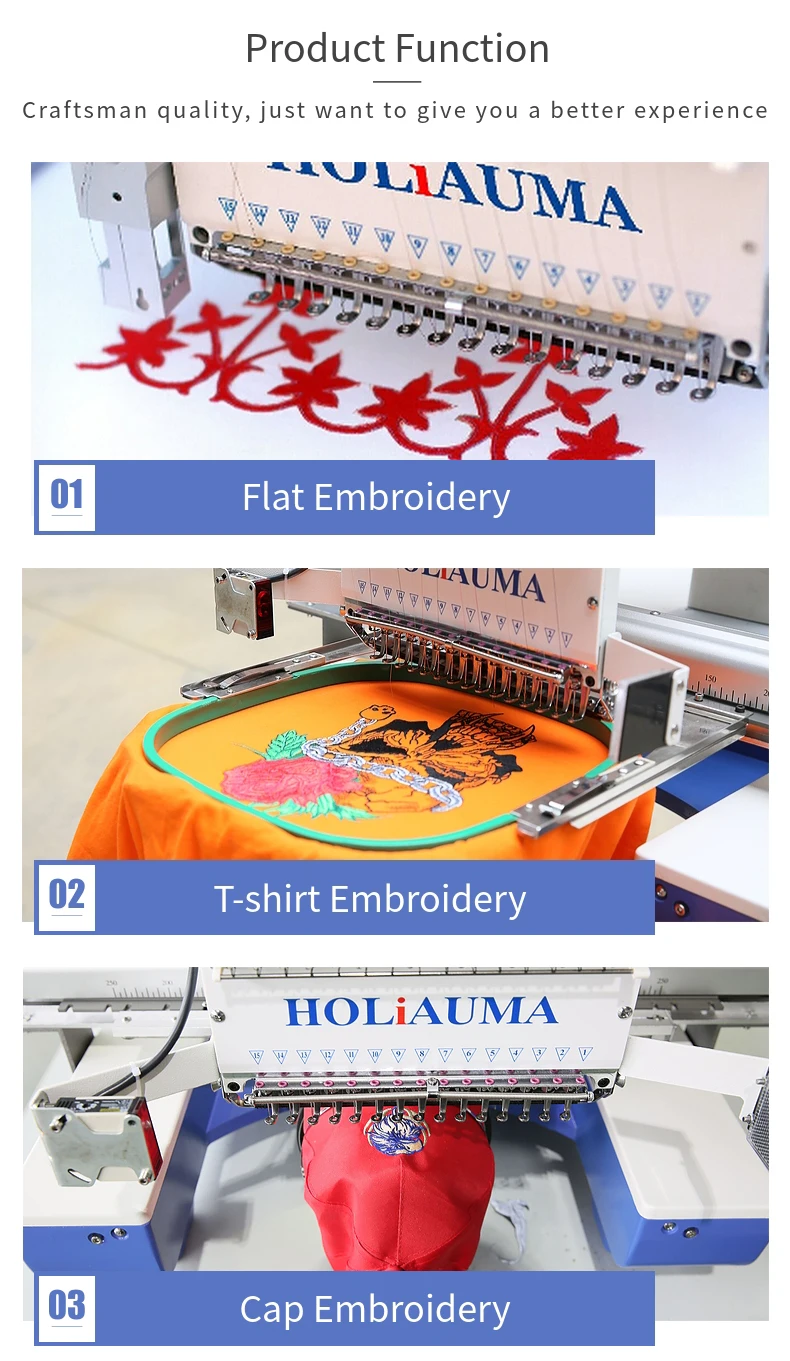 HOLiAUMA single head large size for Butterfly as same with toyota swf computer embroidery machine prices used in family