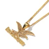 Stainless steel full diamond Men Hiphop eagle Pendant