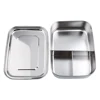 NI291DFX3 Stainless Steel 3 Compartments 1800ml Bento Lunch Box Container