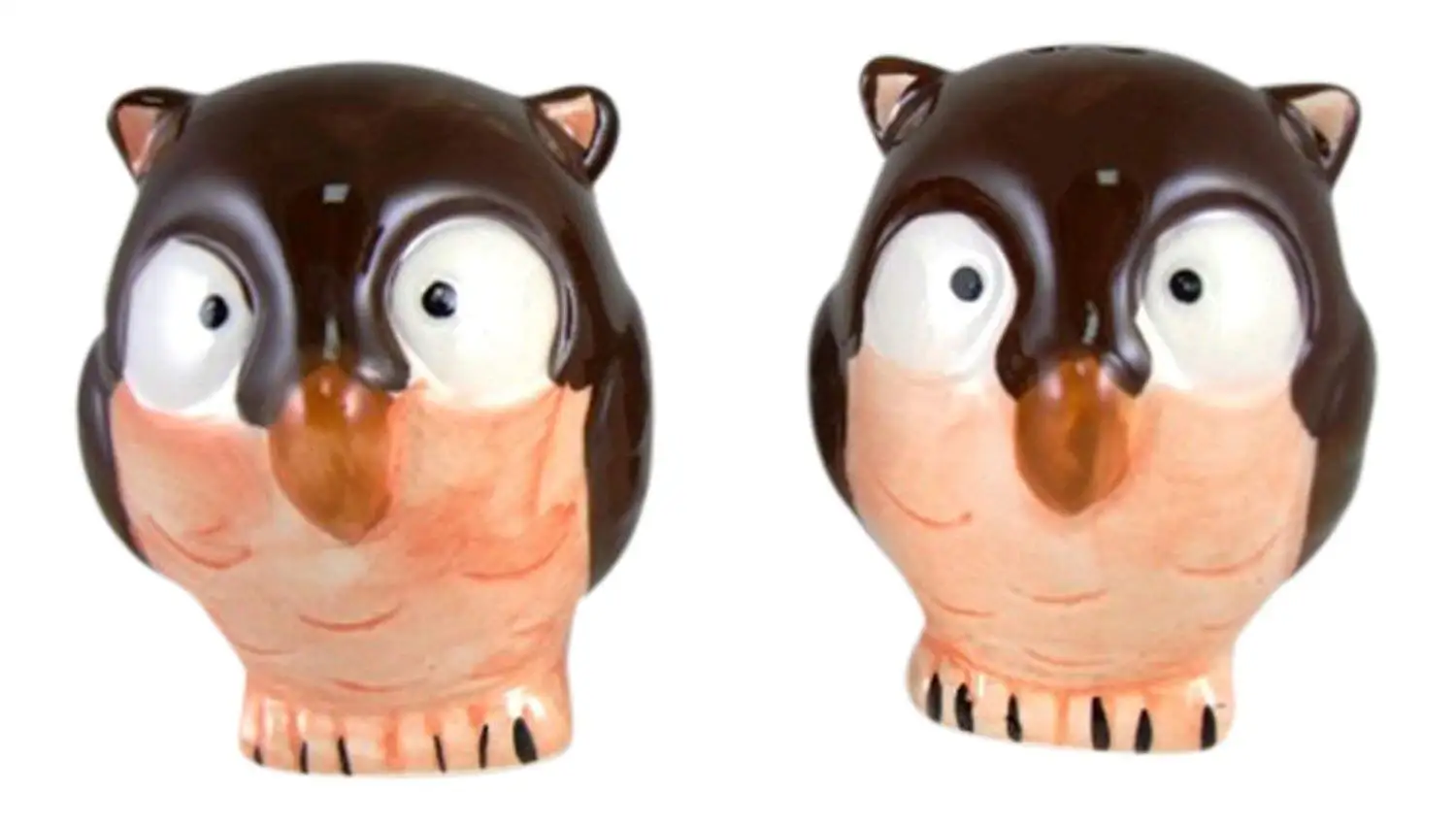 Discontinued by Manufacturer Owl Always Love You Kate Aspen Ceramic Mother and Baby Bird Salt and Pepper Shakers