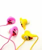 promotional OEM PVC logo cartoon earphone, Cartoon Earphone 3D Cute emoji Face Earbuds Headphones