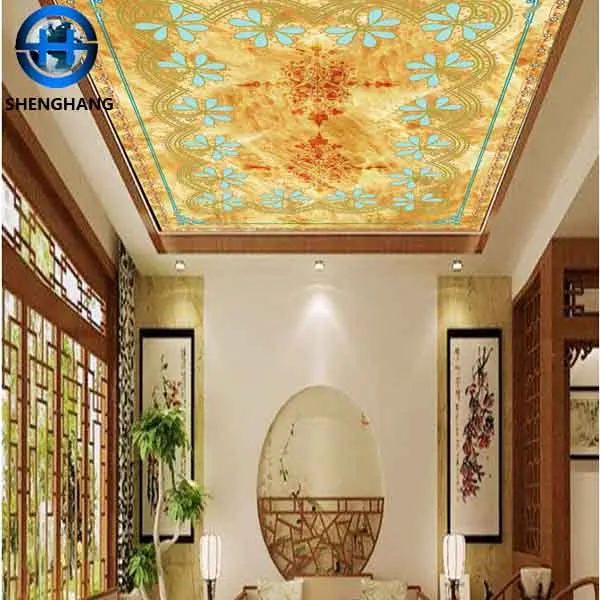 Hot Sale Wall Ceiling Wallpapers Wooden Color False Ceiling Design