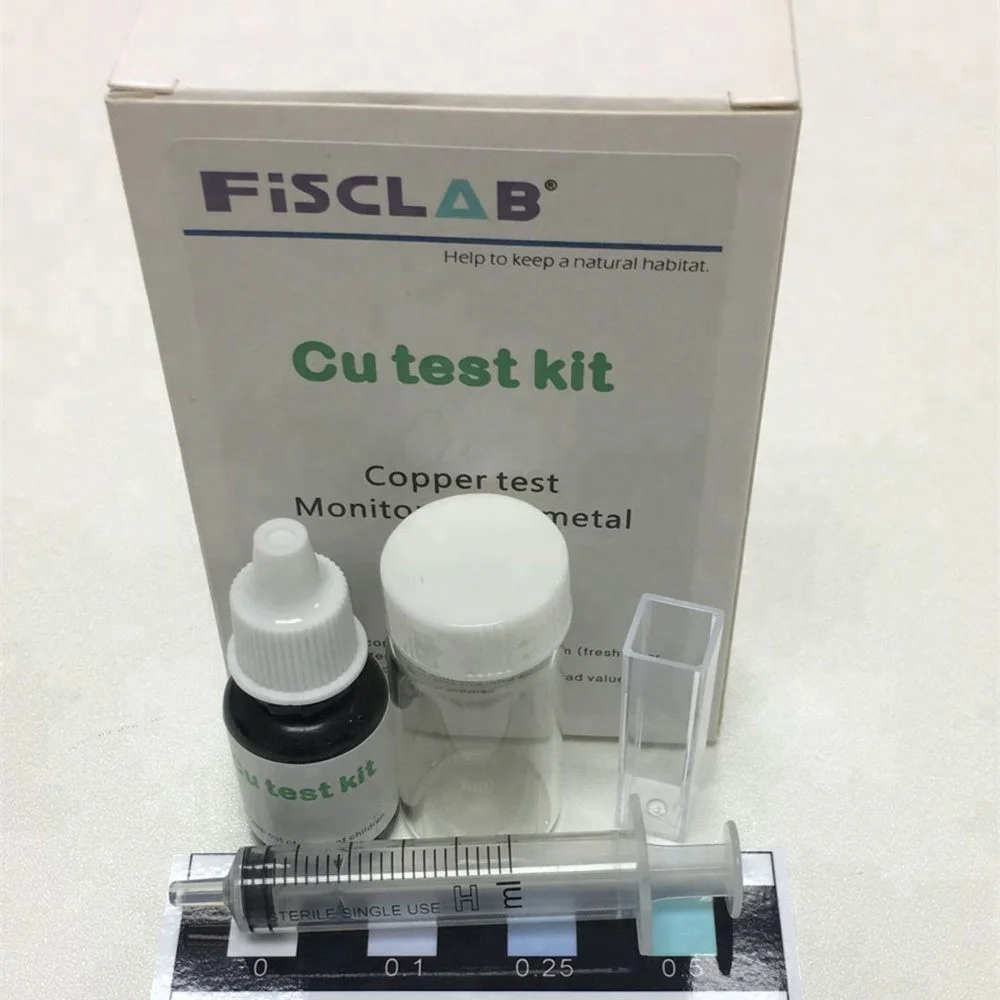 Fisclab Cu Test Kit 50 Tests Aquarium Copper Quick Test Kit For Reef