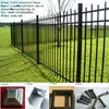 Black powder painted easy installation anti-theft security steel tube panel fence
