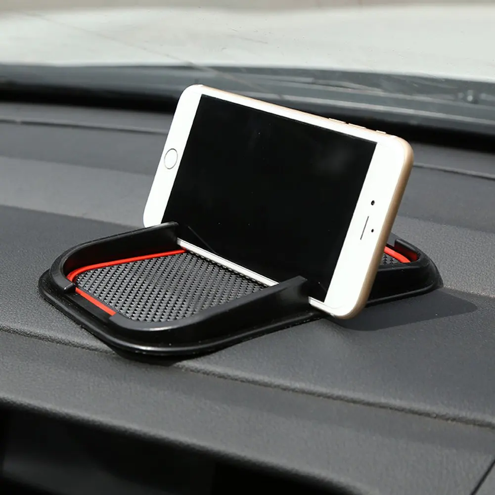 Dashboard Non-Slip Mat Pad for Small Screen KUST fhd5801r Silicone Custome Fit Soft Flexible Cell Phone Stand Car Mount Holder Cradle for Toyota Rav4 2013 2014 2015 2016 2017 2018 Small Size 