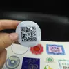 Custom easy broken warranty sticker, transparent security seal QR code sticker