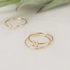 New Gold Initial Block Ring Personalized Monogram Stackable Ring Bridemade