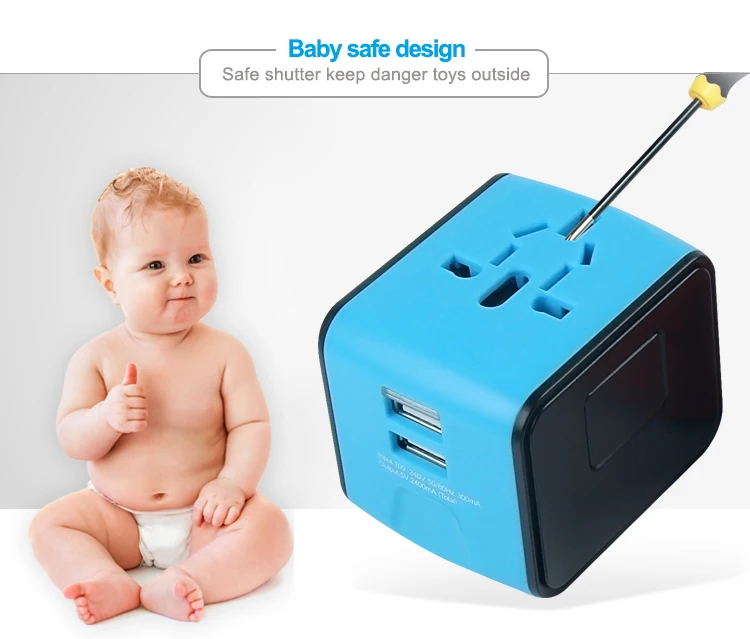 business coporate gifts travel adapter with 2 USB business gift set promotional gift item 