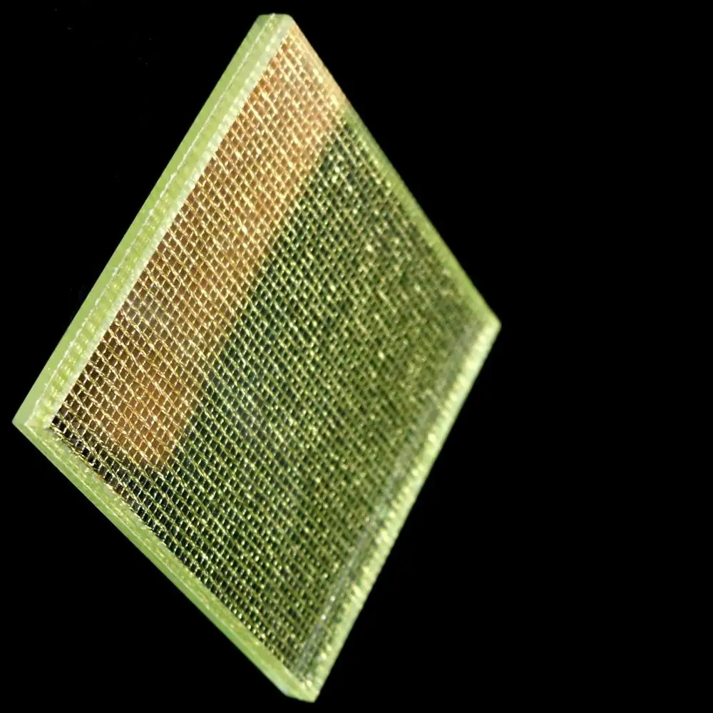 安全装饰丝网玻璃金属网层压玻璃出售