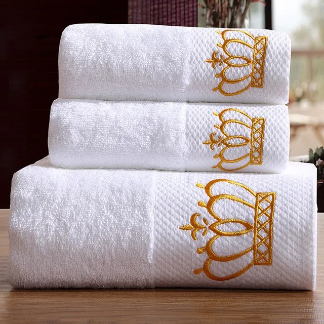 embroidered bath towels