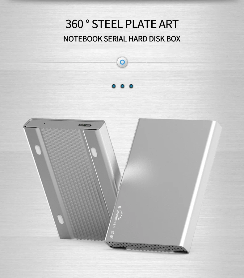 Aluminum 2.5 Inch Hdd Enclosure 15mm External Hard Drive Sata To Usb 3.0 Case Full Metal Hard